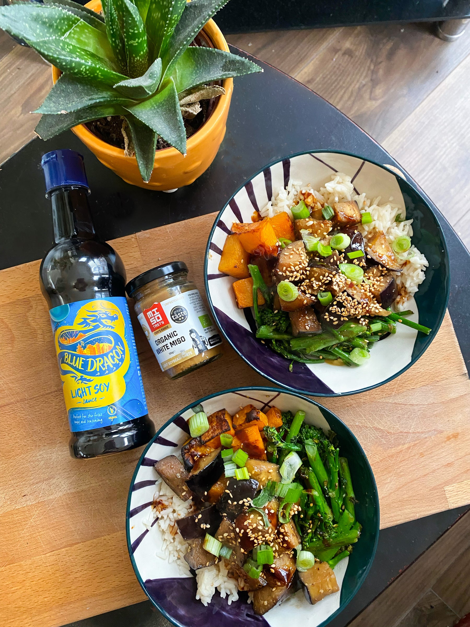 Sticky Sesame Plant-based Miso Aubergine Recipe