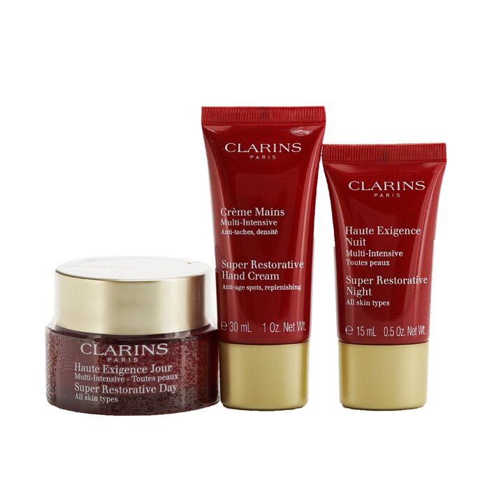 Clarins Super Restorative 3 Piece Gift Set: Lotion 50ml - Hand Cream — Health Pharm
