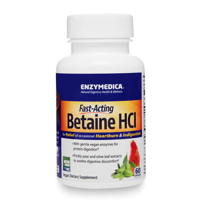 Enzymedica Betaine HCI 600mg 60 Capsules