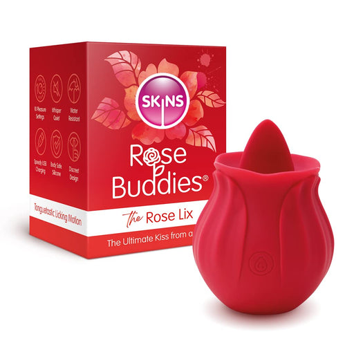 Skins Rose Buddies The Rose Flix Clitoral Massager Red