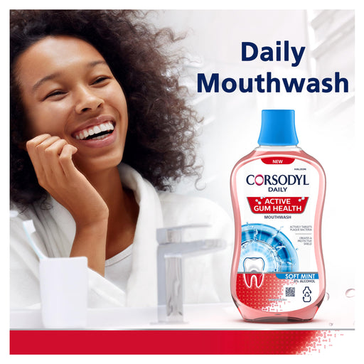 Corsodyl Active Gum Soft Mouthwash 500ml