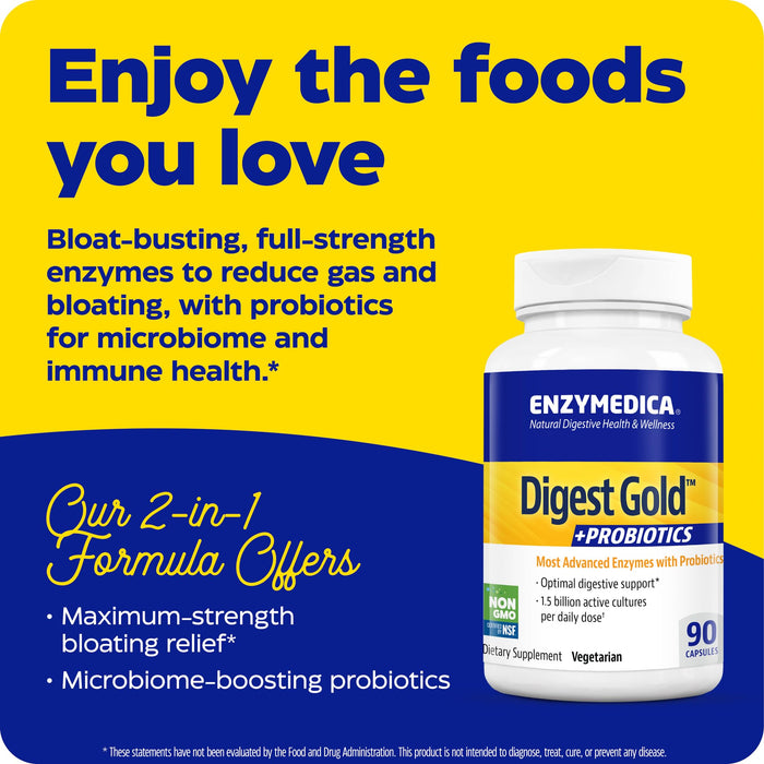 Enzymedica Digest Gold + Probiotics 90 Capsules
