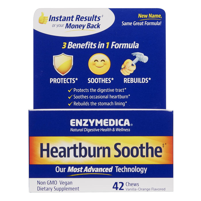 Enzymedica Heartburn Soothe Vanilla-Orange 42 Chewables