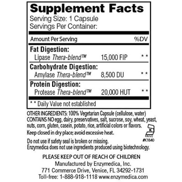 Enzymedica Lypo Gold 240 Capsules