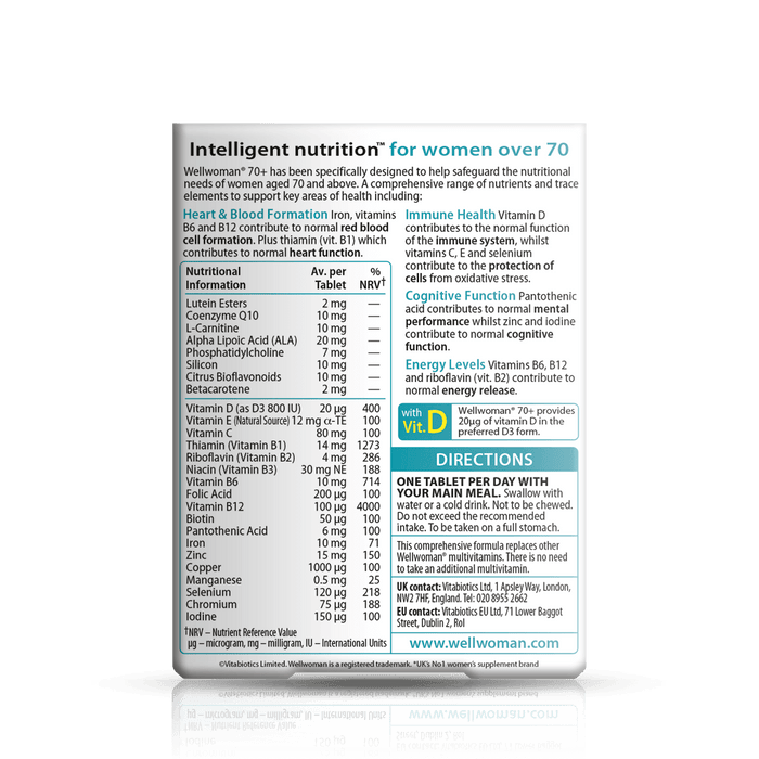 Vitabiotics Wellwoman 70+ 30 Tablets