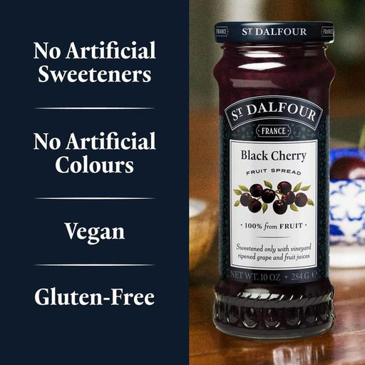 St. Dalfour Black Cherry High Fruit Content Spread 284g