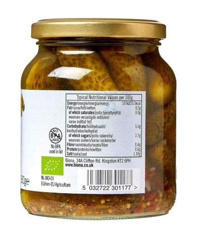 Biona Organic Gherkins Sweet Sour 350g
