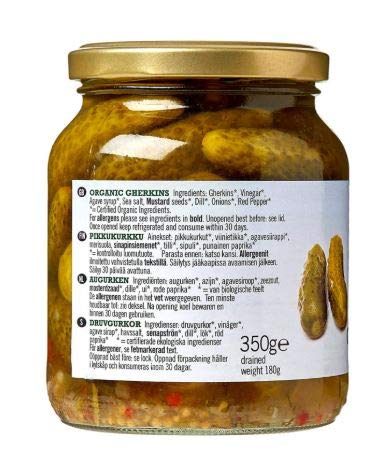 Biona Organic Gherkins Sweet Sour 350g