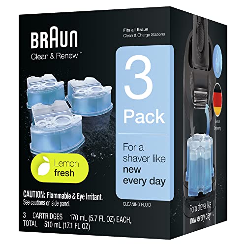 Braun Clean and Renew Electric Shaver Cleaning Cartridges Hygienically —  Health Pharm