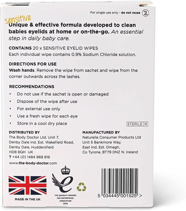 The Eye Doctor Baby Eyelid Wipes 20wipes