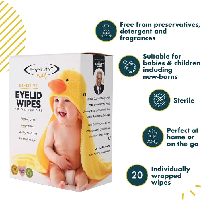 The Eye Doctor Baby Eyelid Wipes 20wipes