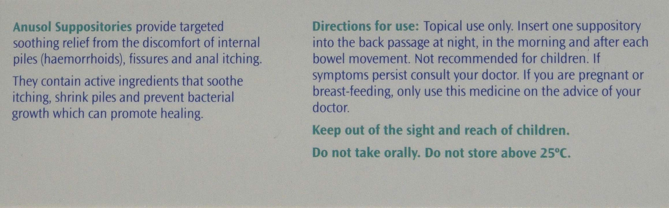 Best Price on Anusol - Suppositories Treatment for Haemorrhoids - Shinks piles, relieves discomfort & soothes itching - 24 Suppositories