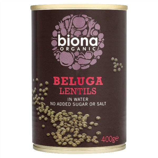 Biona Organic Beluga Lentils in Water 400g