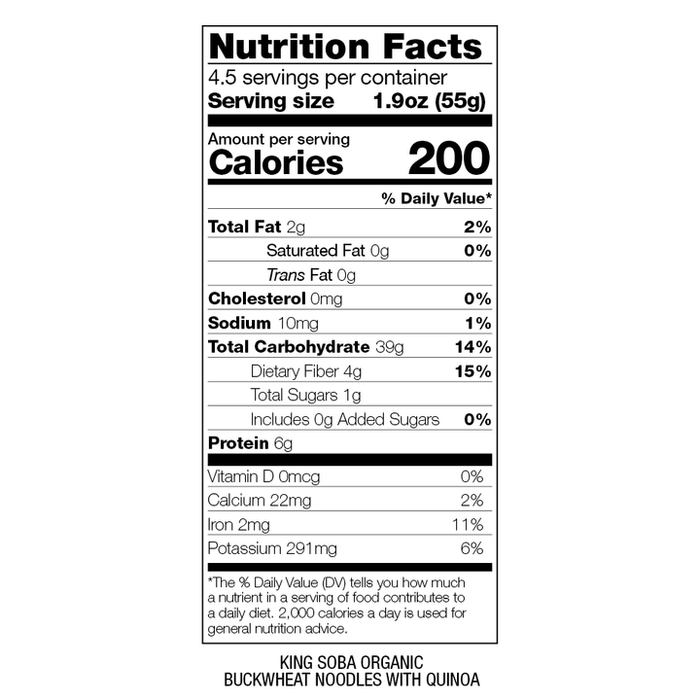 King Soba Buckwheat Noodles with Quinoa 250g